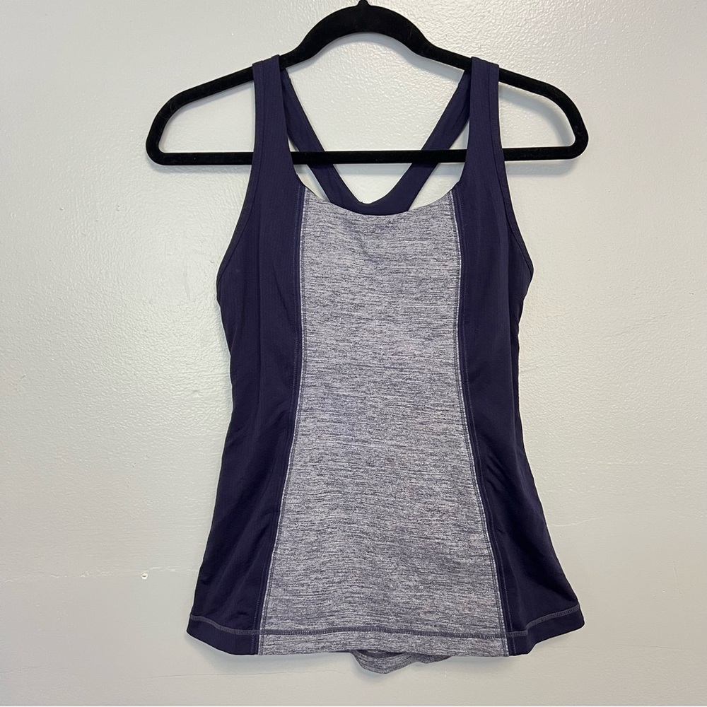 Lululemon Get Fit Tank in Heathered Deep Indigo - Like New, Size 8